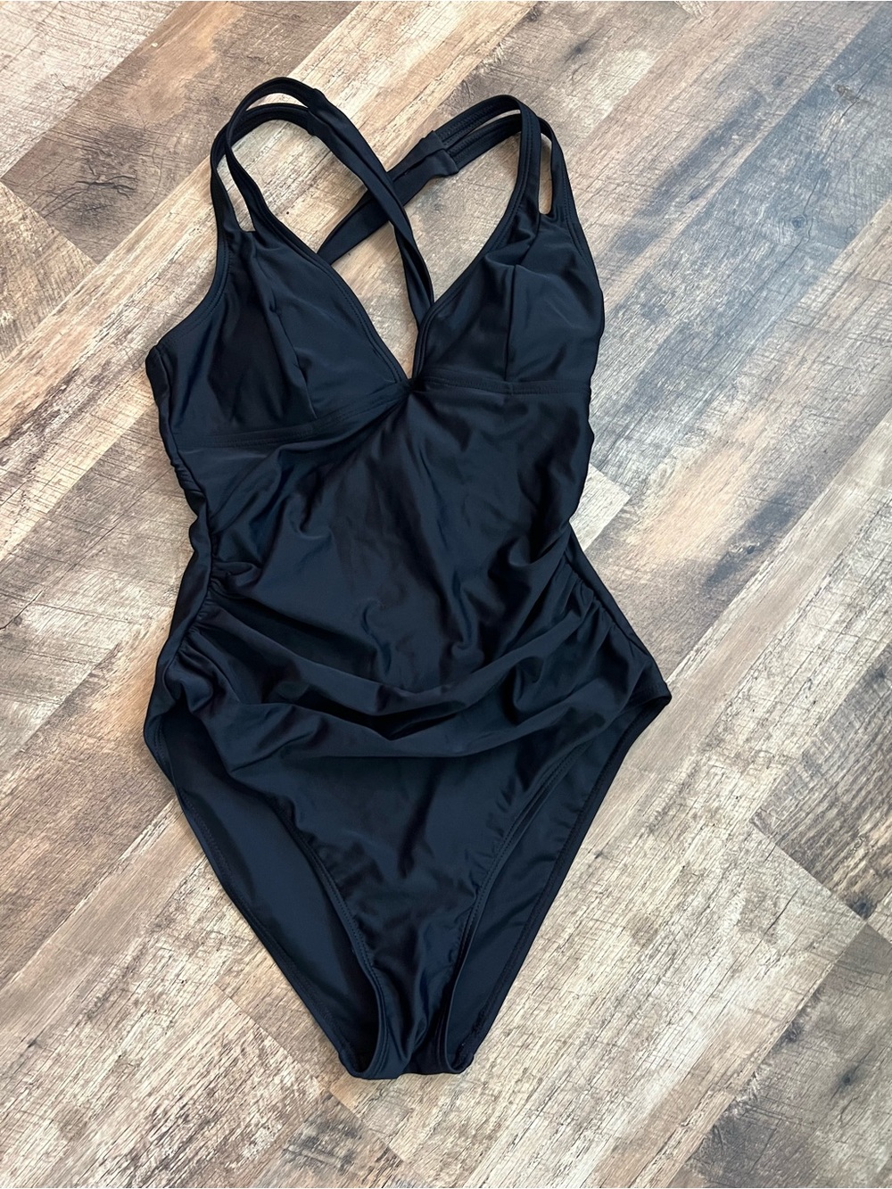 Cupshe Black One-Piece Swimsuit with Strappy Back